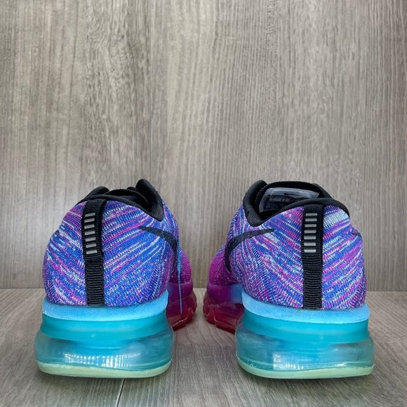 Nike Sneakers Women's Size 7 Flyknit Air Max Athletic Running Ombre Purple Pink - Picture 4 of 10